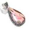 Natural Rhodochrosite Gemstone 925 Sterling Silver Jewelry Pendant 2.40" ETC-14562
