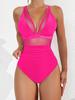 2025 European & American Backless Mesh Bikini Swimsuit