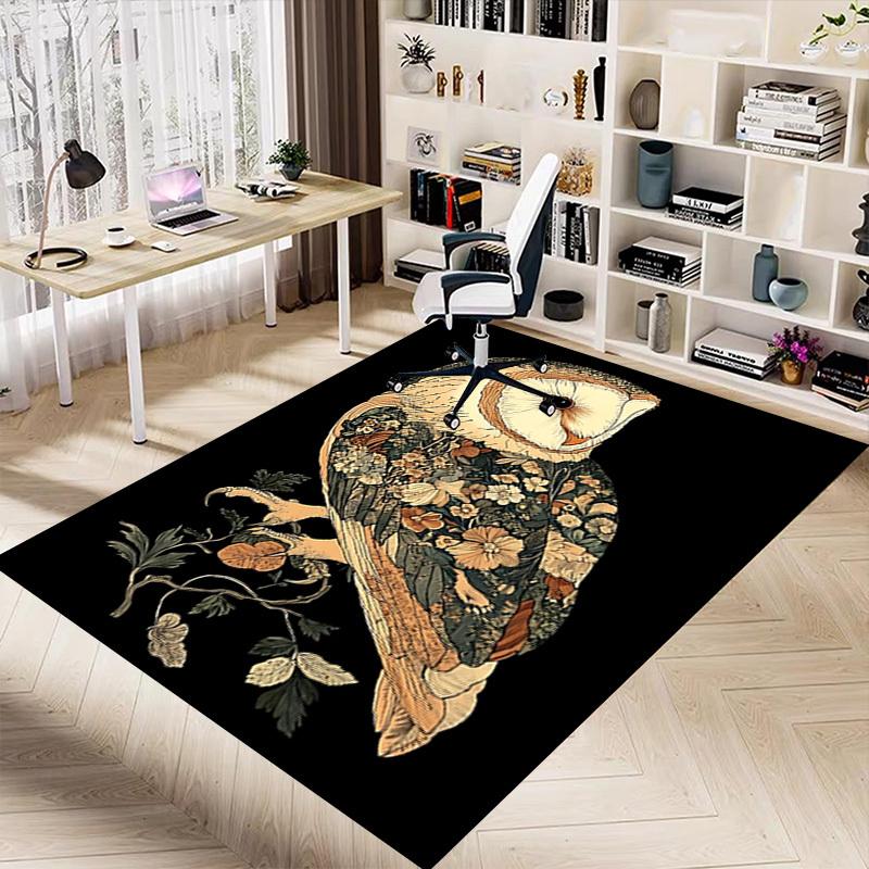 1pc owl floral Carpet Anti Slip Polyester Floor Mat for office.Bedroom