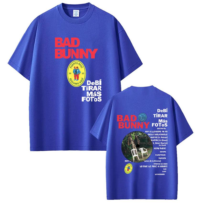 Bad Bunny Rapper Album Shirt Should Take More Photos DTMF 2026 Summer Luxury Hip Hop Fashion Streetwear for Men Women Y2K