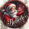Vintage Christmas D Relief Art High Definition Metal Wall Art Set of  Retro Round Iron Sheet Decor Includes Santa Truck Sno