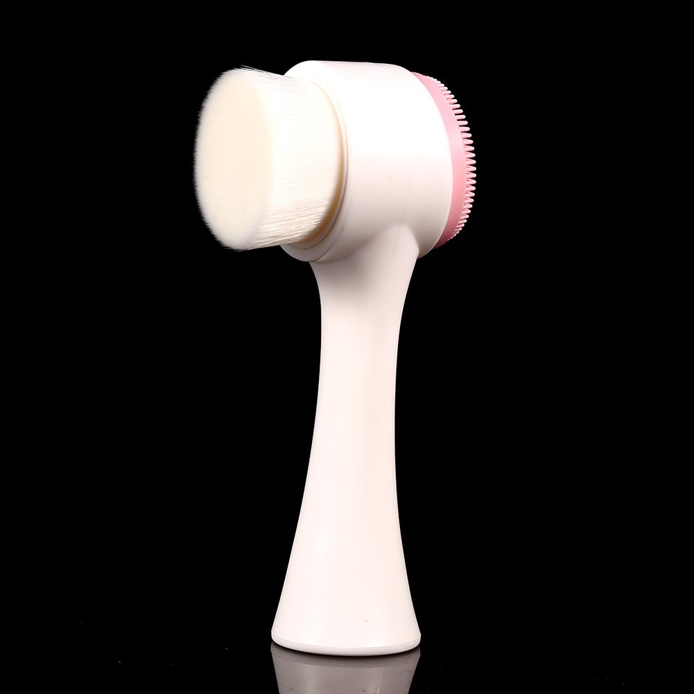 Fashion Soft Double Sides Facial Deep Cleansing Brush Face Skin Care Clean Brush