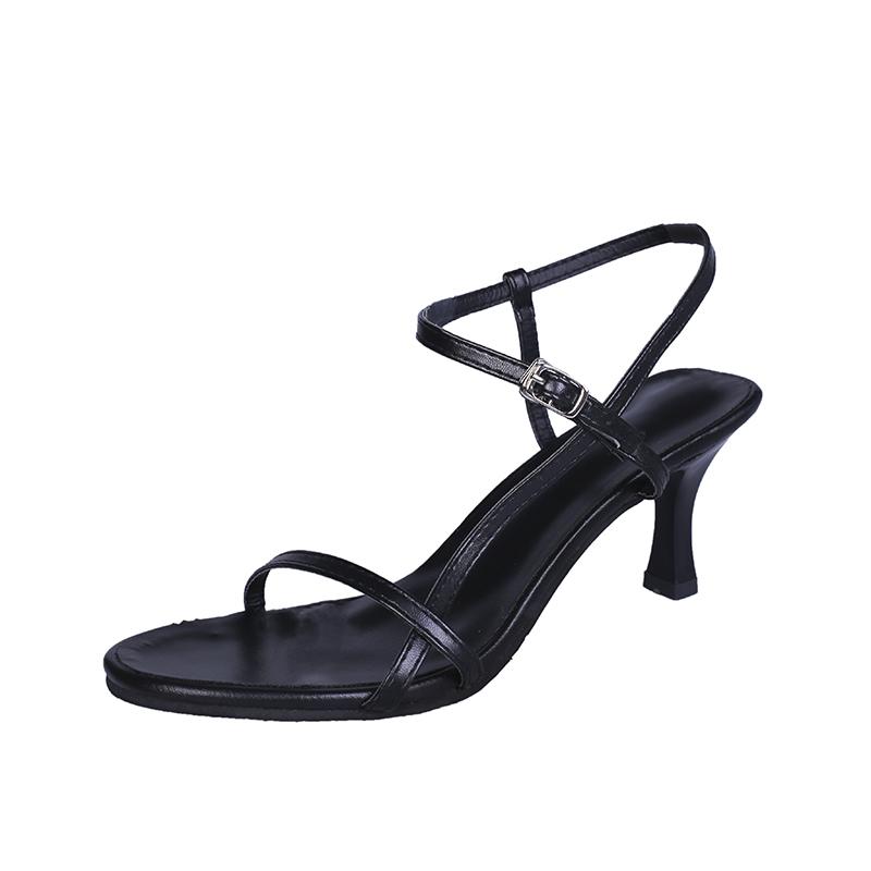 Fashion 2025 Classic Women's Narrow Band High Heels Sandals Summer Modern Shoes Open Toes Simple Office Sandals Sandalias De Mujer