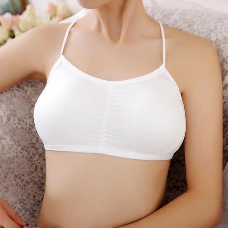 Women Back Strap Crossover Bra Sexy Bras Bandeau Top Cropped