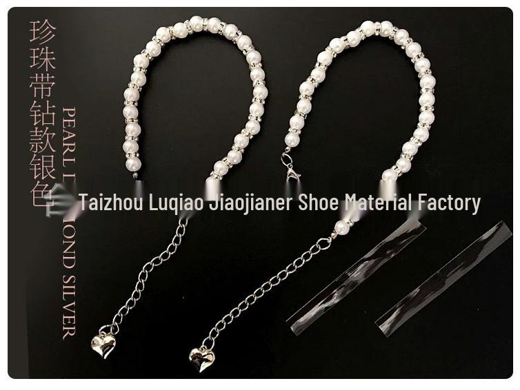 Perlenketten-Schnür-High-Heel-Sandalen