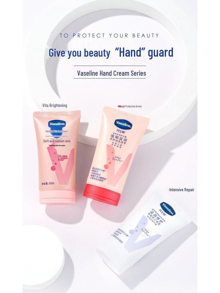 Vaseline Autumn/Winter Hand Cream with Niacinamide - Moisturizing, Nourishing, Brightening & Anti-Cracking Nail Care.