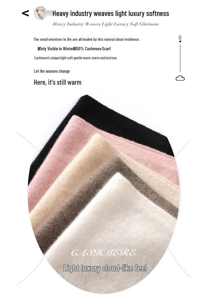 Women's 100% Pure Cashmere Triangle Scarf - Soft, Warm & Fashionable for Autumn/Winter