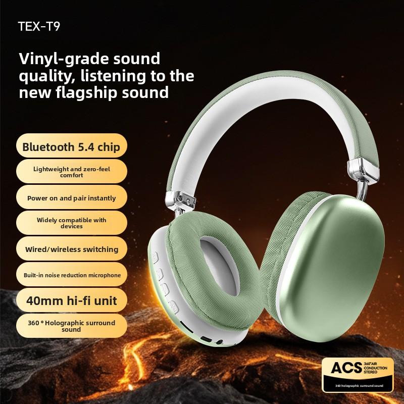 Head-mounted New Wireless Bluetooth Earphones Active Noise Cancelling Gaming Headset Compatible with Android Apple Samsung