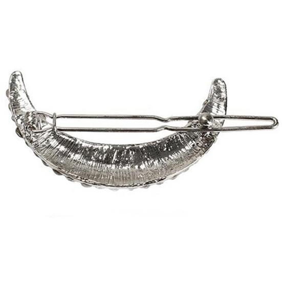 Shiny Rhinestone Moon Hair Clip Bang Clip Headdress Hairpin Clamps Headwear