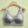 Plus Size Front Closure Wireless Seamless Vest Style Bra For Middle Aged Women