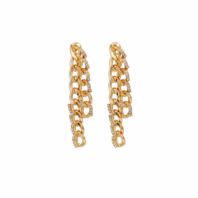 Silver Needle Inlaid Diamond Tassel Earrings with Pearl Butterfly Design