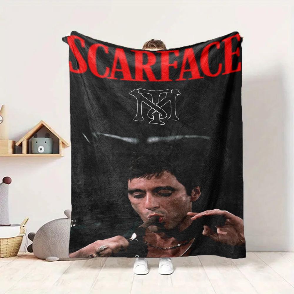 Scarface Performance Flannel Blanket Throw Blanket Soft Warm Sofa Bed Camping Home Decor Unique Christmas Gift C921186