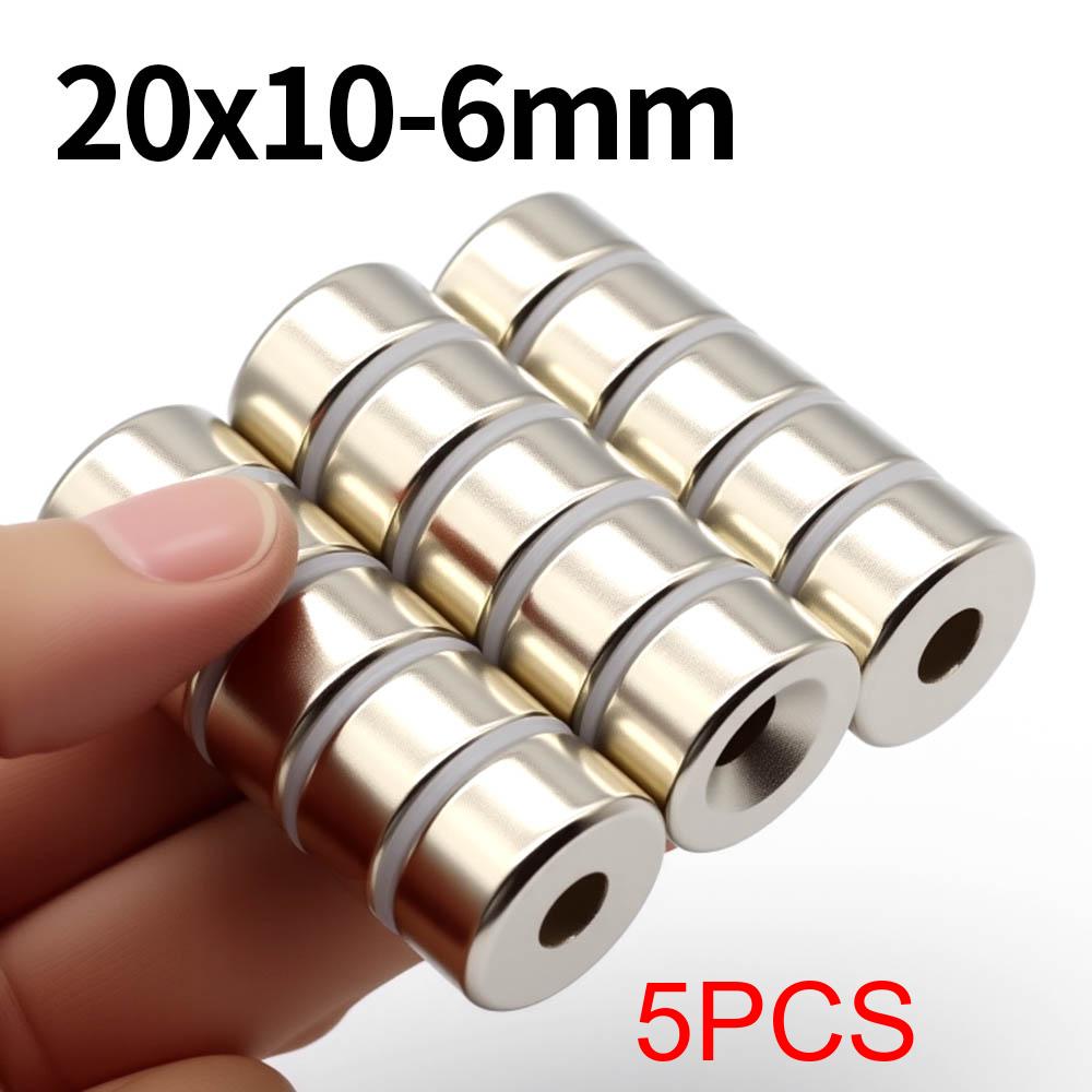 Super Strong Neodymium Magnet N35 NdfeB Permanent Magnetic imanes Round With Holes Powerful Magnets Refrigerator Magnet 20x10-6
