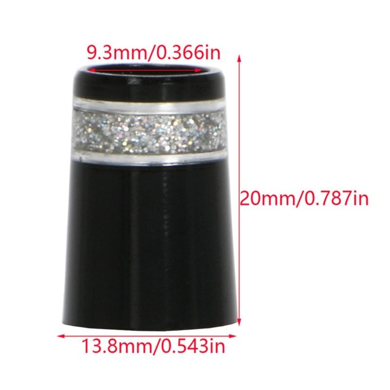 Black 20x13.8x9.3mm Golf Sleeve Ferrules Replacement Plastic Golf Club Shafts Accessory Kit Tip Size 0.370 Golf Ferrules