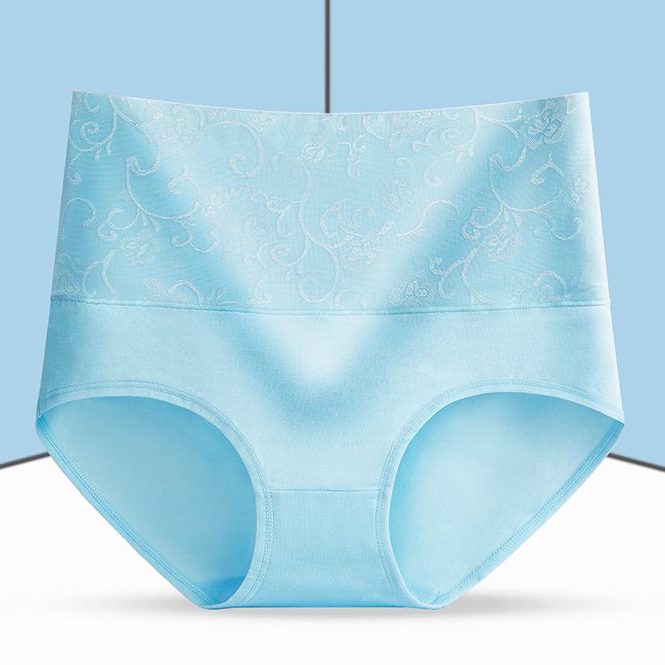 Set of 3 High-Waisted Women's Jacquard Panties - Sexy, Postpartum Abdomen Control, Hip Lift Design.