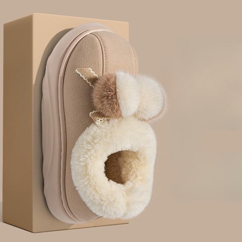 Thick-soled Cotton Slippers, Warm and Anti-slip Bags, Cotton Shoes for Women