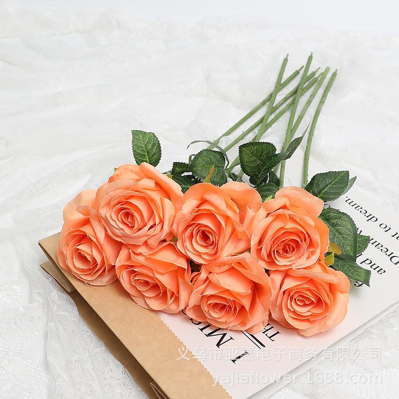 5/10Pcs Rose Artificial Flowers Bouquet for Home Room Decor Wedding Decoration Fake Flowers Valentine Day Gift DIY Vase Ornament