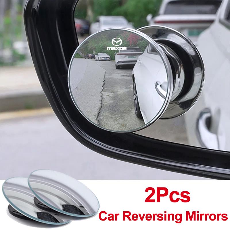 Car Rearview Small Circular Mirror High-definition Wide-angle Mirror Sticker For Mazda Demio 5 3 2 CX3 CX9 MX5 6 CX5 CX30 Axela GH4