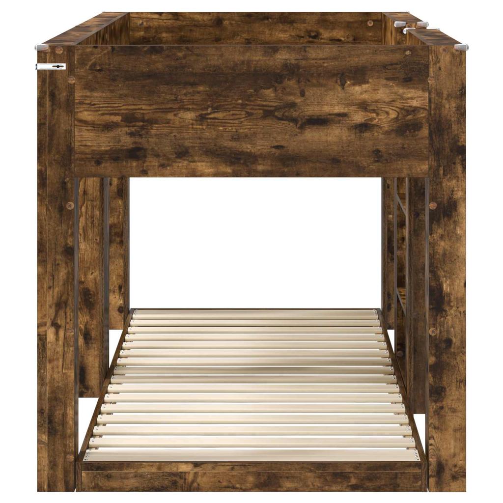 Bunk Bed for Kids Smoked Oak 80 x 200 cm