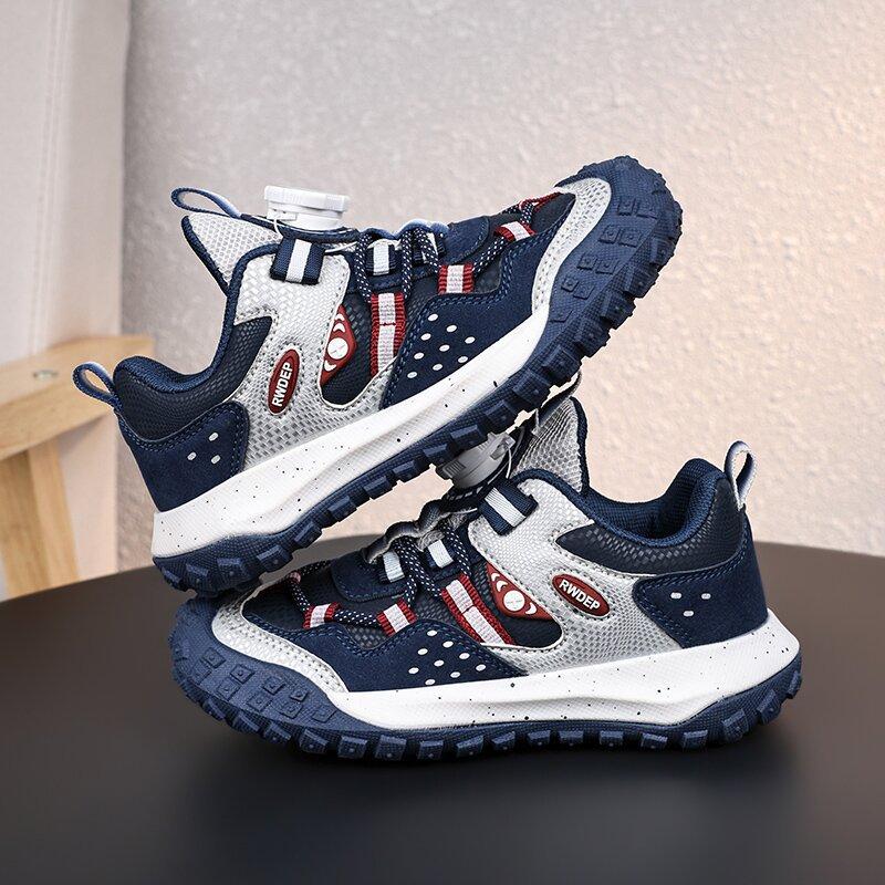 Boys shoes sports shoes autumn new mesh shoes soft sole children middle and older children boys mesh white shoes students