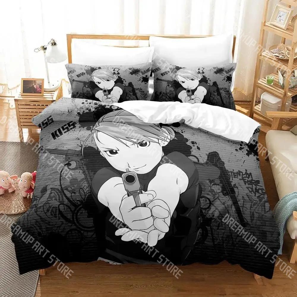 Fashion Fullmetal Alchemist Bedding Set Single Twin Full Queen King Size Bed Set Kids Bedroom Duvetcover Sets Bed Sheet Set