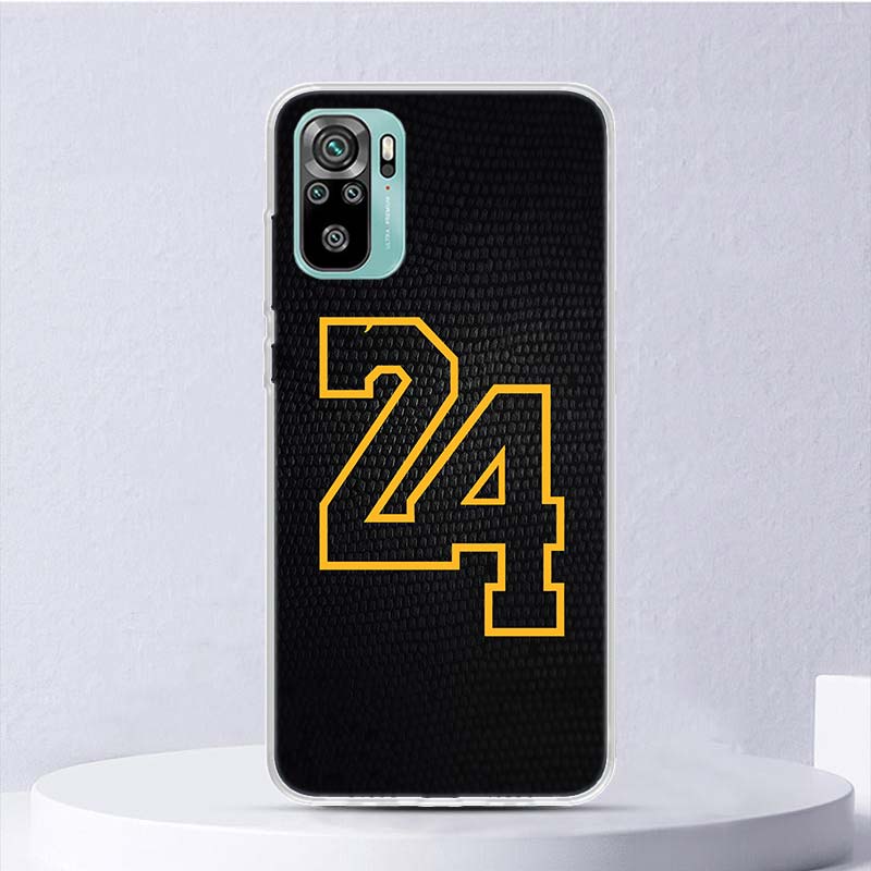 Basketball 23 24 Number Soft Case For Xiaomi Redmi Note 14 13 12S 11S 10S 12 Pro Plus Phone Cover 11 10 11E 11T Note14 Shell Coq