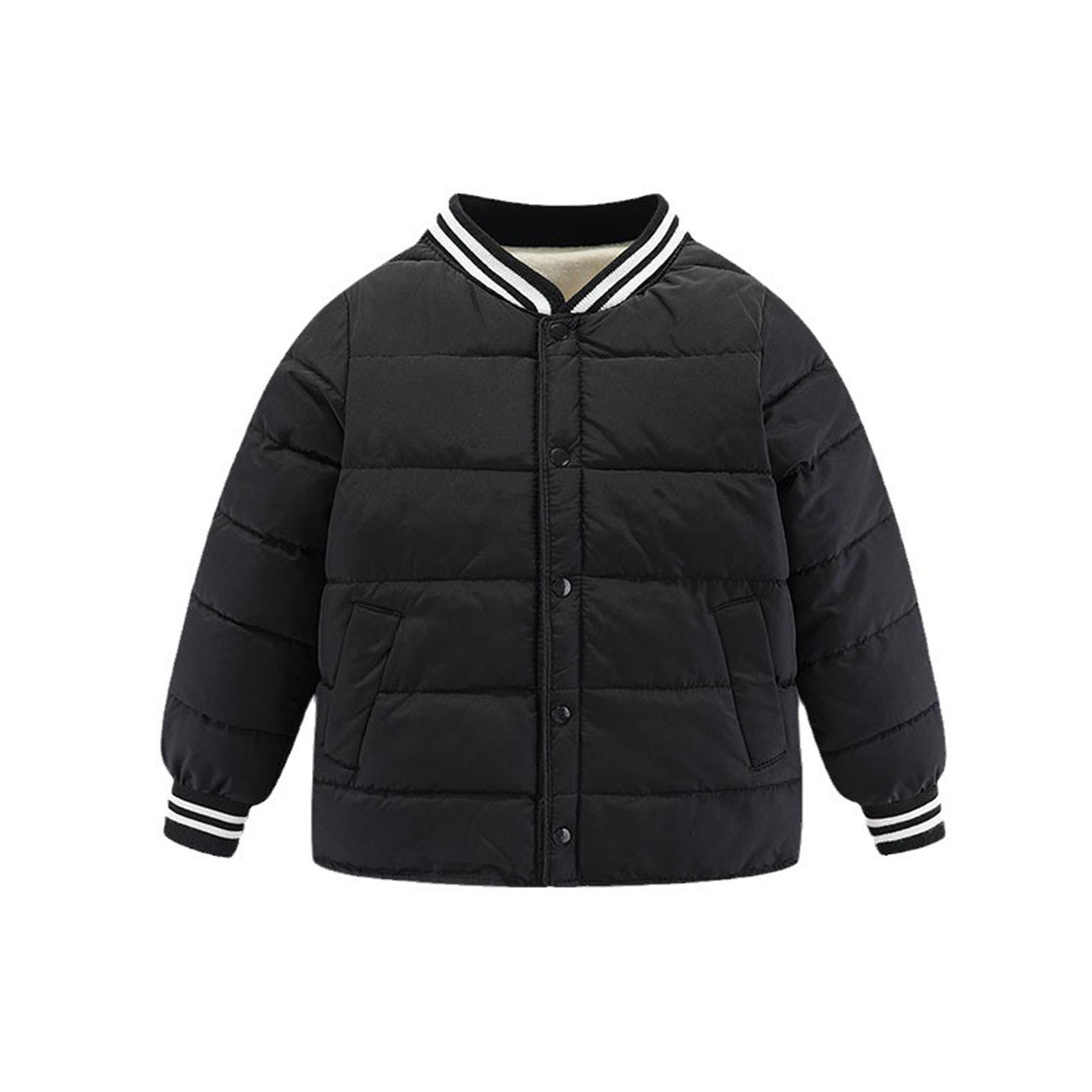 

Children s Fashionable And Casual Thin Down Cotton Jacket 110 чёрный