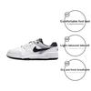Nike Full Force Low GS White Black Kids Sneakers Pewter FV5929-101