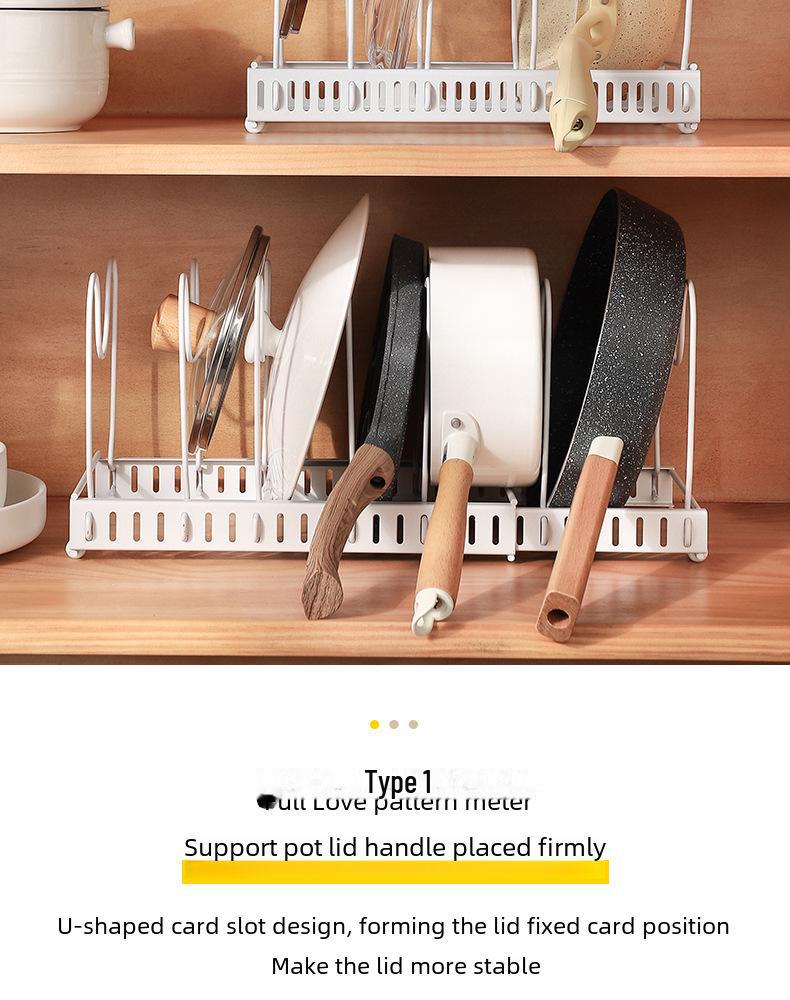 Retractable Pot Lid Rack for Kitchen Countertop Storage