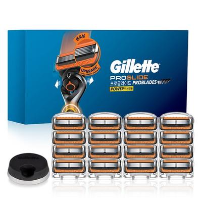 Gillette 2024 Proglide Power Razor Blade 16p + zestaw podstawek, 1 zestaw, koreańskie ostrza do maszynki do golenia
