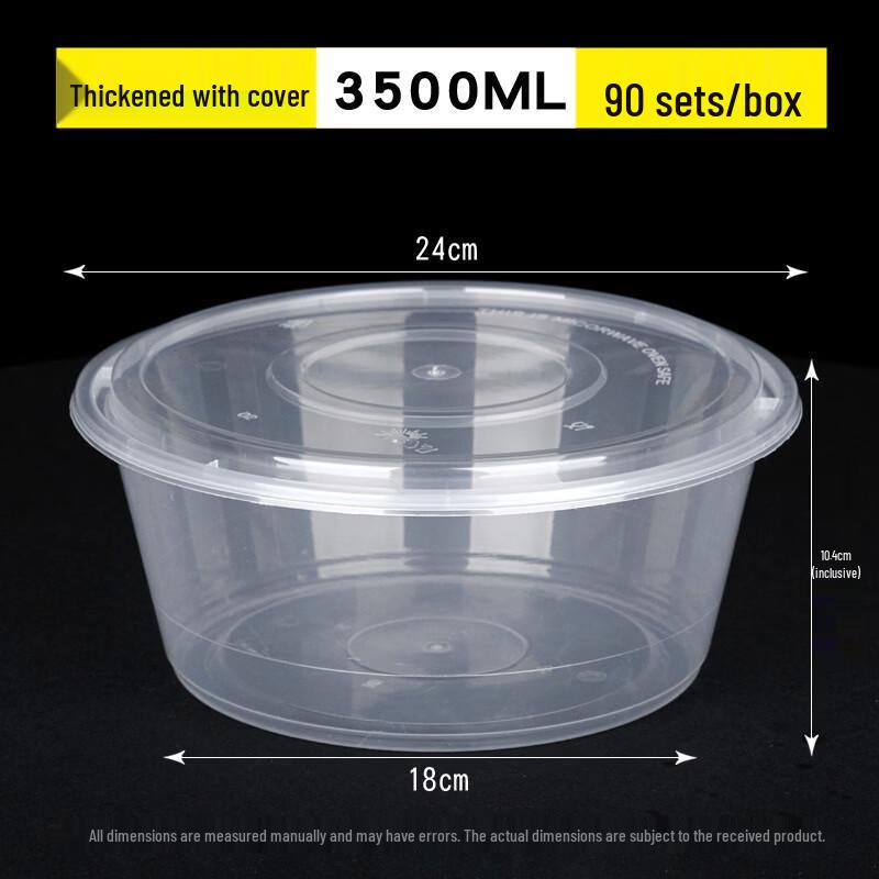 Disposable Transparent Round Meal Prep Bowls