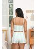 European Summer Fashion Women's Color Block Camisole and Shorts Pajama Set