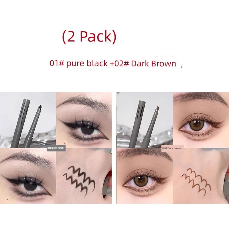 Red Blade Eyeliner Not Smudge Waterproof Sweat-Proof Long-Lasting Ultra-Fine Eye Shadow Pen Two-in-One Newbie Beginner