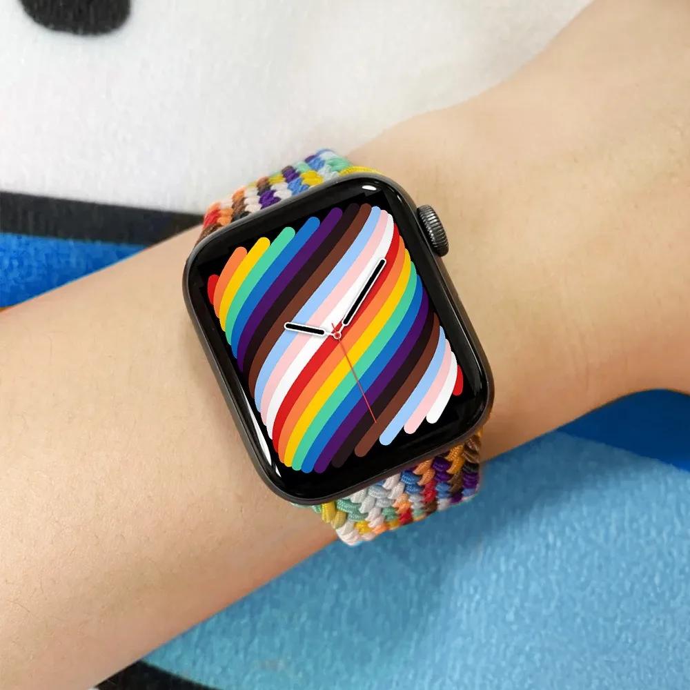 Nylon Bracelet for Apple Watch Band 10 9 8 7 46mm 42mm 45mm 41mm Ultra 2 49mm Strap for iWatch Series 6 5 4 3 SE 44mm 40mm Strap