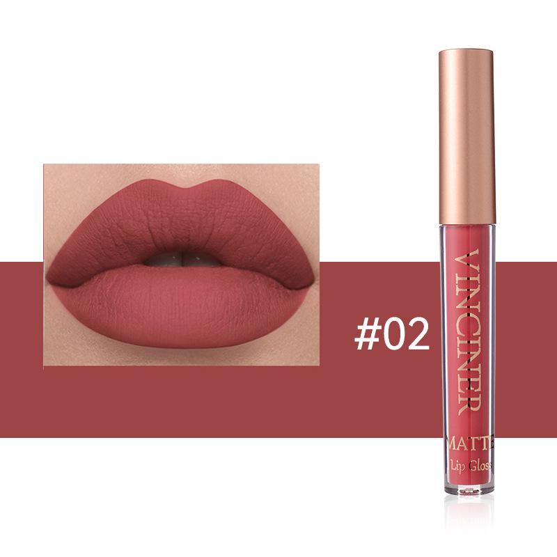 12-Farben matter flüssiger Lippenstift: Wasserdichter, langanhaltender, nicht haftender Lippenstift-Gloss für Tassen.