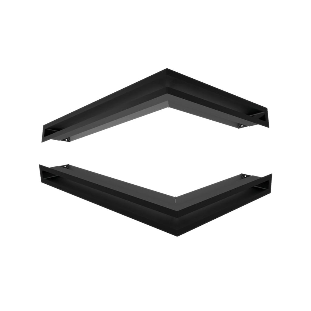 Fireplace Grille KRATKI LUFT Black 6x60x40 Left Ventilation Set 2 Pcs