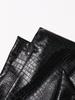 Spot 2025 Crocodile Leather Vest with Adjustable Tailoring – Fashionable Stitching Jacket