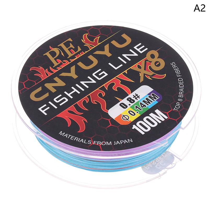 X8 Fili Intrecciati Linea da Pesca in PE 100M Linee Intrecciate Resistenti all'Abrasione Alte Prestazioni Linea da Pesca in PE Forte e Liscia
