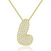 Creative Bubble Letter Necklace Initial Pendant Necklaces For Women Girls Personalized Exquisite Necklace Jewelry Gifts