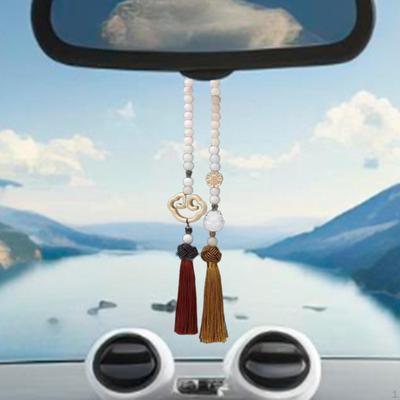 Car Pendant Dangling Wood Gifts Accessories Ornament Feng Shui Interior Decoration