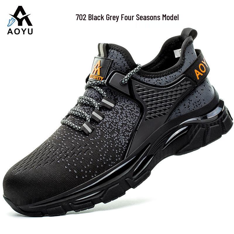 

Men s Breathable Lightweight Non-Slip Safety Shoes – Durable High-Top with Anti-Smash & Anti-Puncture Protection