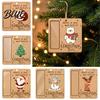 Holiday Cash Gift Box Wooden Christmas Money Holder Vintage Holder Hanging Ornaments Graduation Pendant with Santa/Snowman/Tree Pattern for
