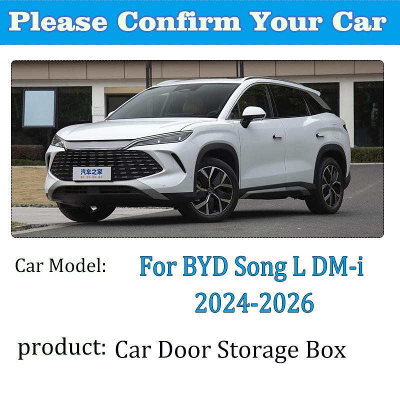 Car Door Storage Box For BYD Song L D Mi Accessories 2024 2025 2026 Door Slot Storage Pocket Organizer Boxes Waterproof Bodykit
