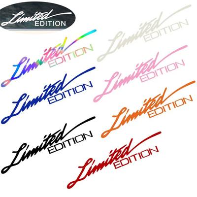 Adesivi per auto laser in edizione limitata creativi con lettere inglesi, decalcomania riflettente per auto, adesivo riflettente per lo styling dell'auto, 16*4 cm