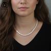 ORSA JEWELS Handpicked 925 Sterling Silver Pearl Choker Necklace Round Freshwater Pearl Necklace Party Jewelry for Women GPN95