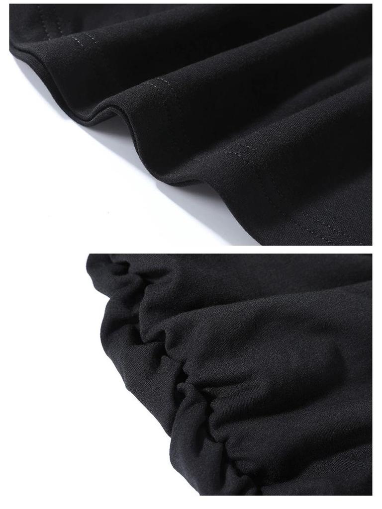 Petite Korean Style Black Spicy Girl Mid-Length Velvet Hip-Hugging Autumn/Winter Skirt Dress