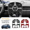For Mazda 2 DE 2008 2009 2010 2011 2012 2013 2014 Real Soft Carbon Fiber Sticker LHD RHD Car Central Control Panel Frame Trim
