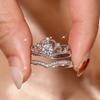 Vintage Princess Crown Adjustable Index Finger Ring for Women