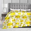 Yellow Duck Pattern Keep warm -Flannel blanket for bedroom, living room, sofa, and nap