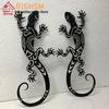 2-piece Iron Gecko Wall Decorations, Suitable For Home Garden Courtyard Decoration, Door Frame Decoration Home Beautification En